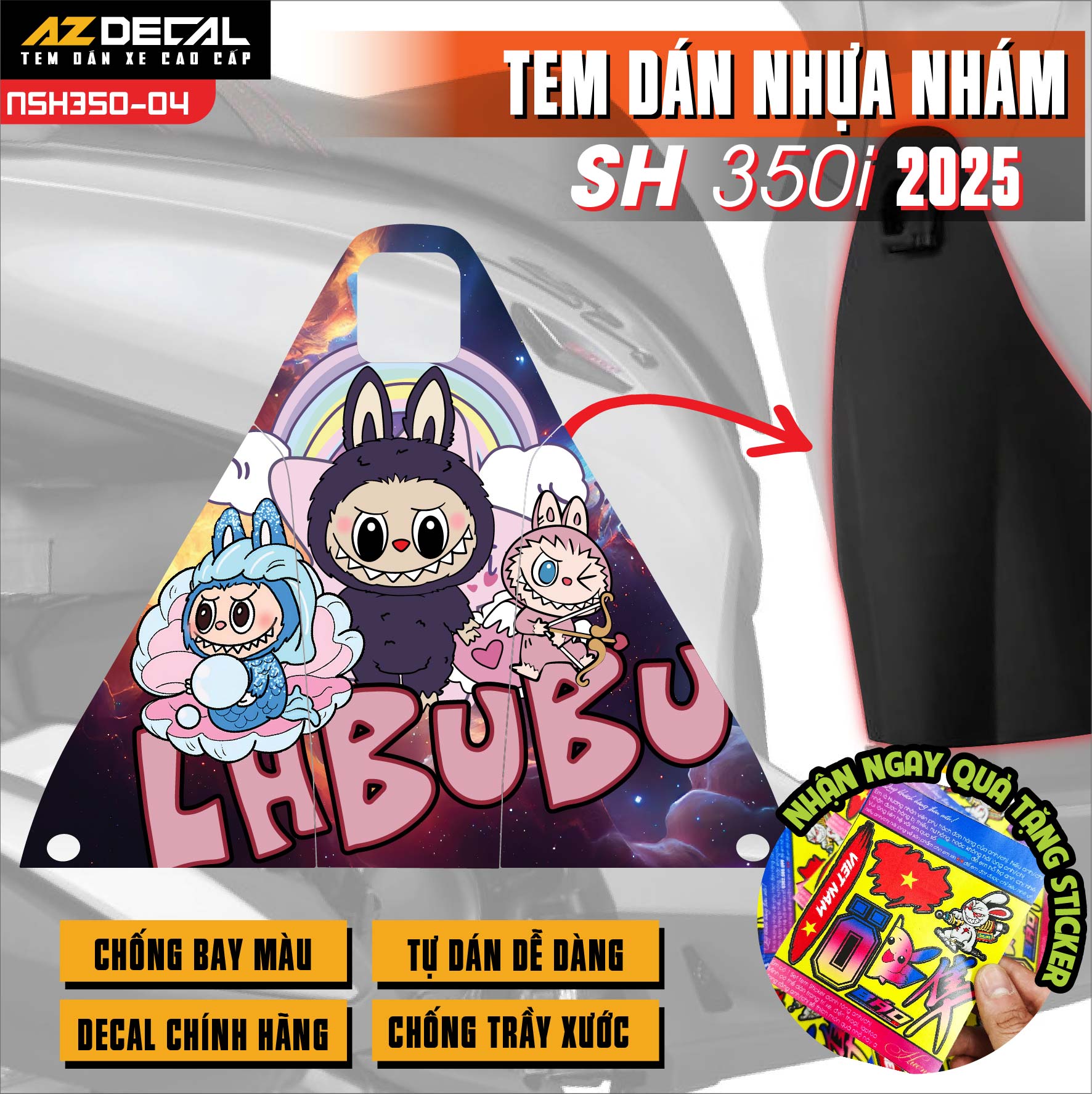 Tem nhựa nhám SH 350i NSH350-04