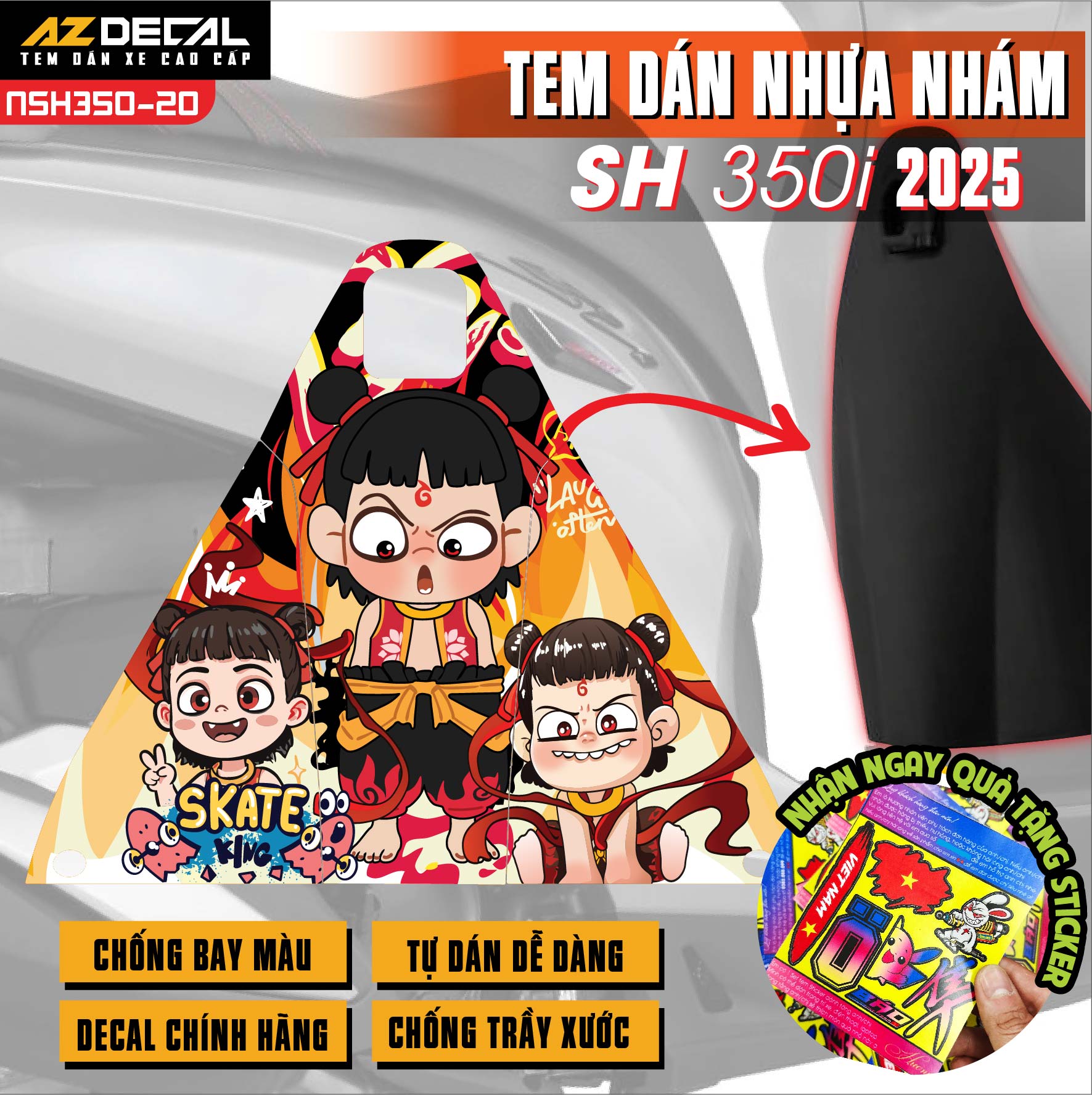 Tem nhựa nhám SH 350i NSH350-20