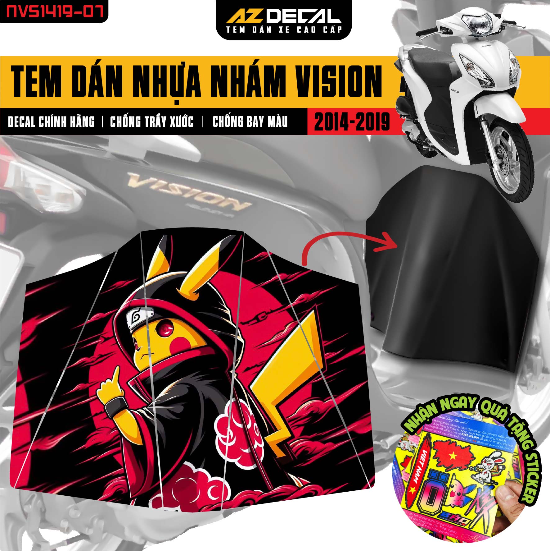 Tem nhựa nhám Vision 2014-2019 NVS1419-07