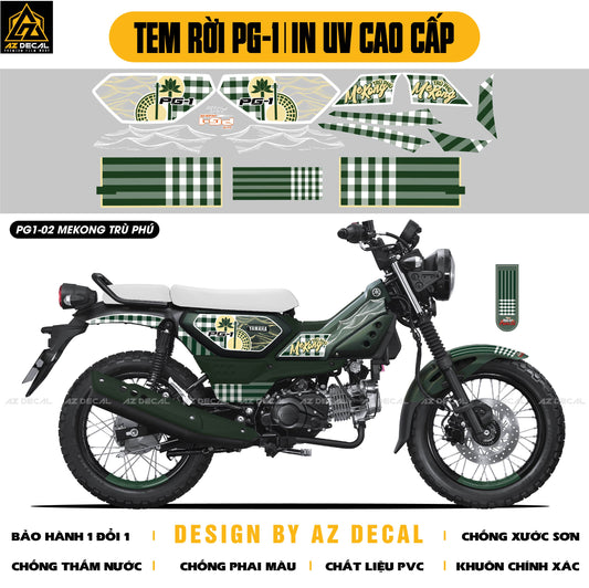 Tem Rời Xe PG-1 Mẫu MeKong Trù Phù | PG1-02