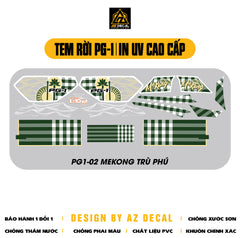 Tem Rời Xe PG-1 Mẫu MeKong Trù Phù | PG1-02