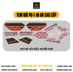 Tem Rời Xe PG-1 Mẫu Tây Bắc Huyền Sơn | PG1-03