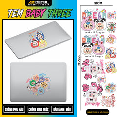 Sticker Tem Baby Three Dán Xe, Mũ Bảo Hiểm | CB-BABYTHREE-02