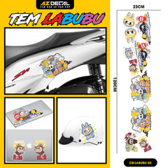 Sticker Tem Labubu Dán Xe, Mũ Bảo Hiểm | CB-LABUBU-02
