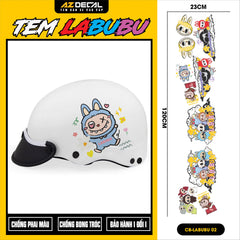 Sticker Tem Labubu Dán Xe, Mũ Bảo Hiểm | CB-LABUBU-02