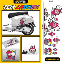Sticker Tem Labubu Dán Xe, Mũ Bảo Hiểm | CB-LABUBU-03