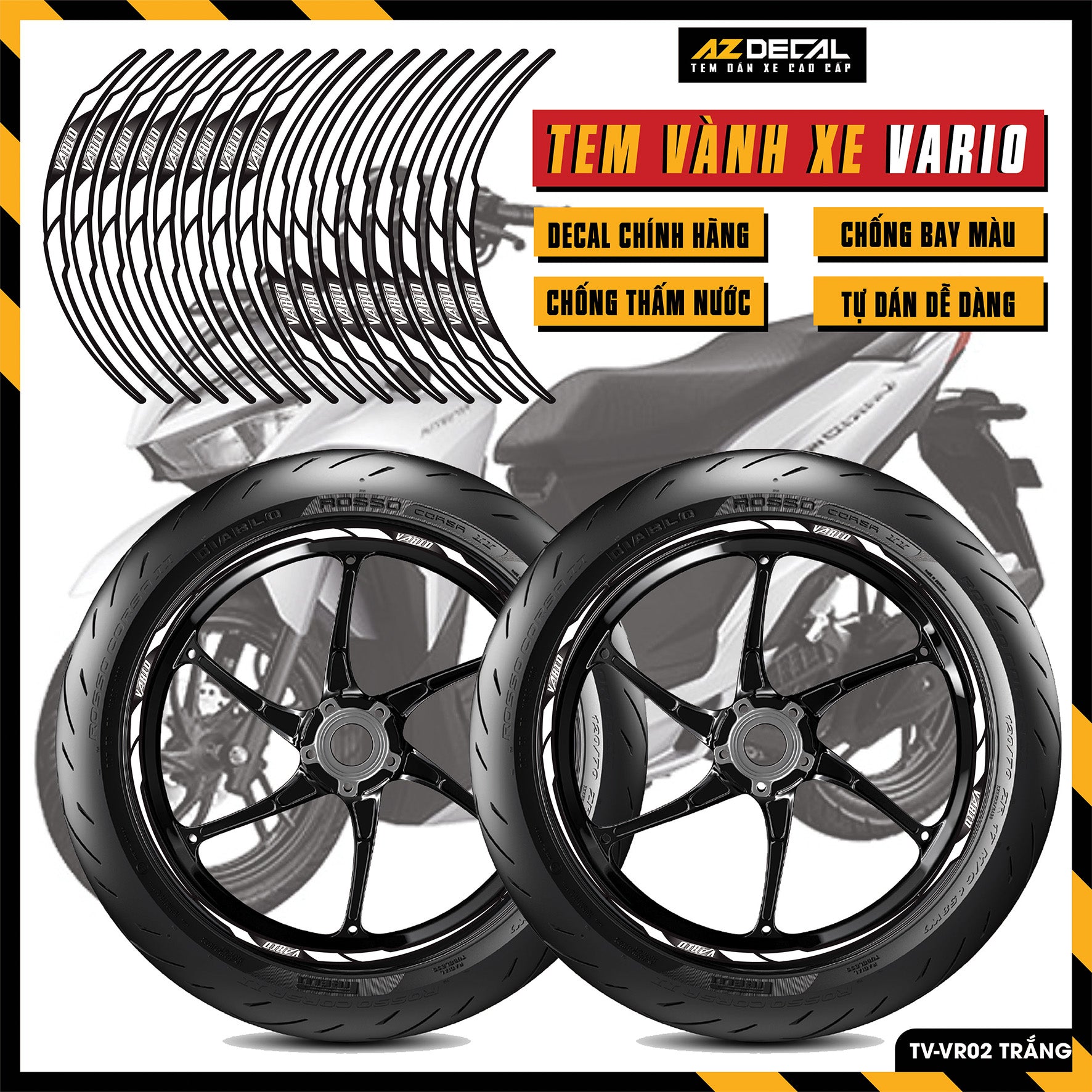 Tem Dán Vành VARIO | TV-VR02 trắng
