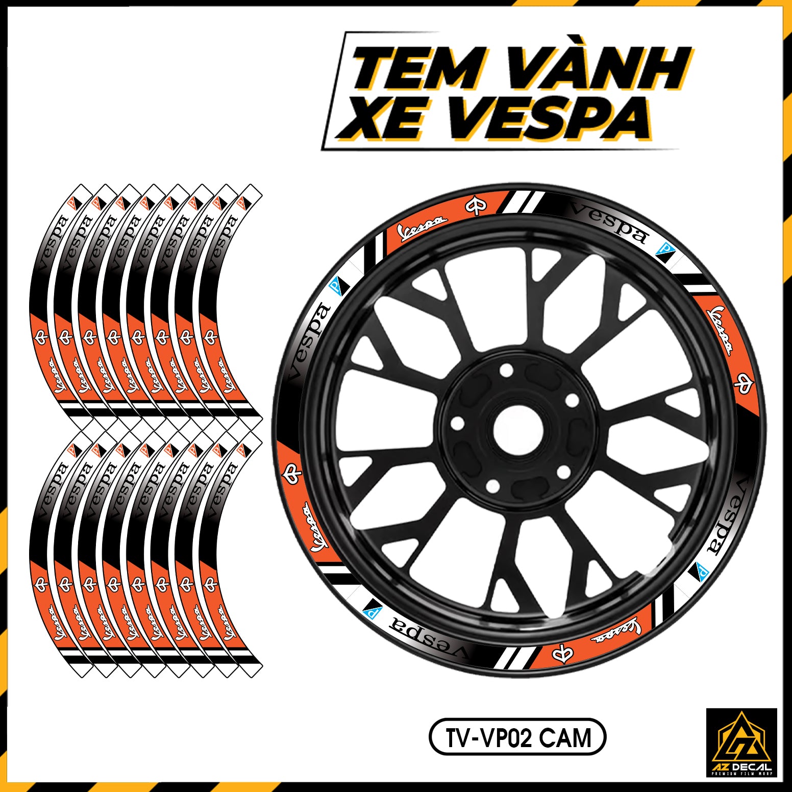 Tem Dán Vành VESPA | TV-VP02 cam