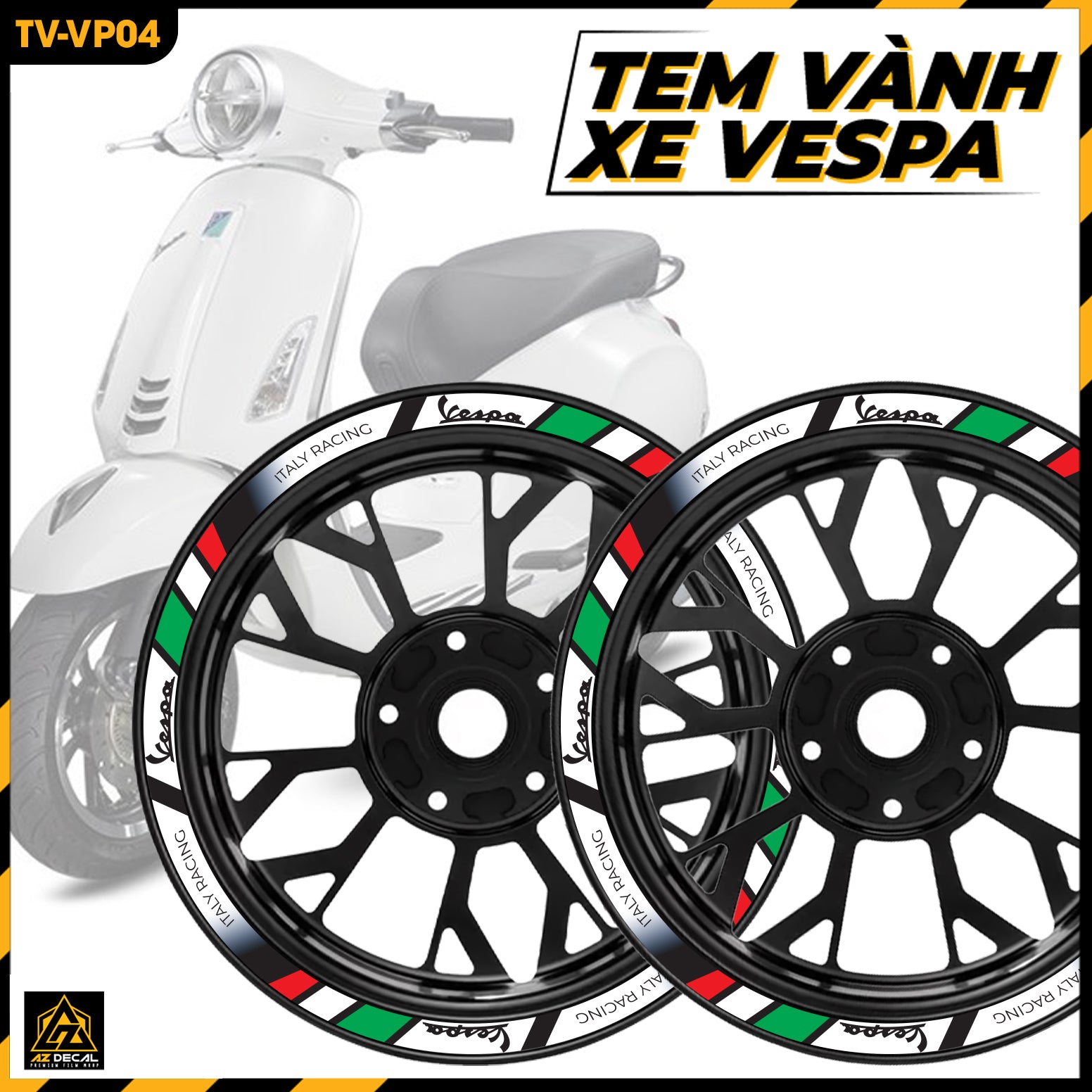 Tem Dán Vành VESPA | TV-VP04