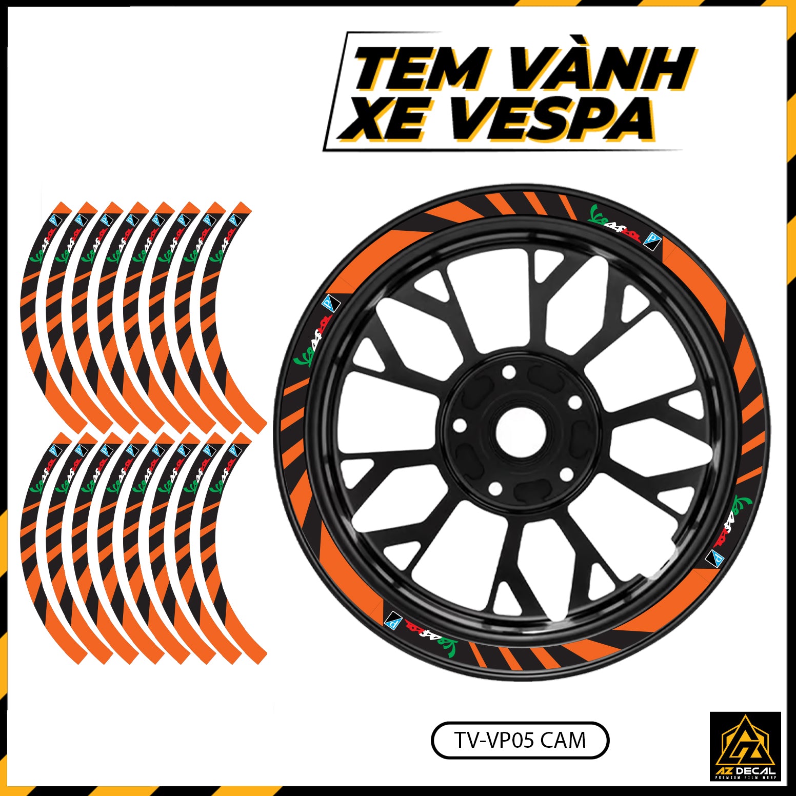Tem Dán Vành VESPA | TV-VP05 cam