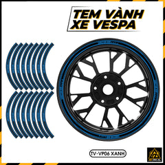Tem Dán Vành VESPA | TV-VP06 xanh