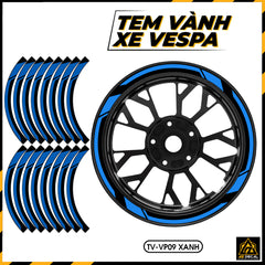 Tem Dán Vành VESPA | TV-VP09 xanh