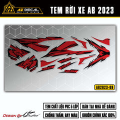 Tem Xe Air Blade 2023-2025 | AB2023-09 | Thiết Kế Tia Sét