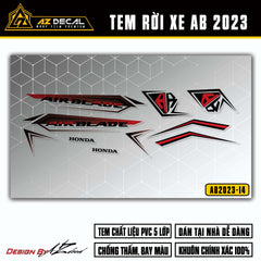 Tem Xe Air Blade 2023-2025 | AB2023-14 | Thiết Kế Tem Chỉ