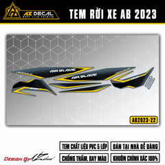 Tem Xe Air Blade 2023-2025 | AB2023-22 | Thiết Kế Năng Động