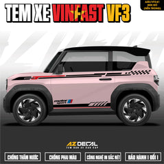 Tem Xe Vinfast VF3 Mẫu VF3-61 Sport - Thiết Kế Theo Yêu Cầu