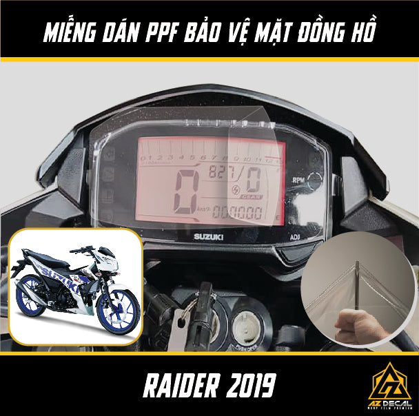 Miếng dán PPF đồng hồ xe Raider / Satria chống xước