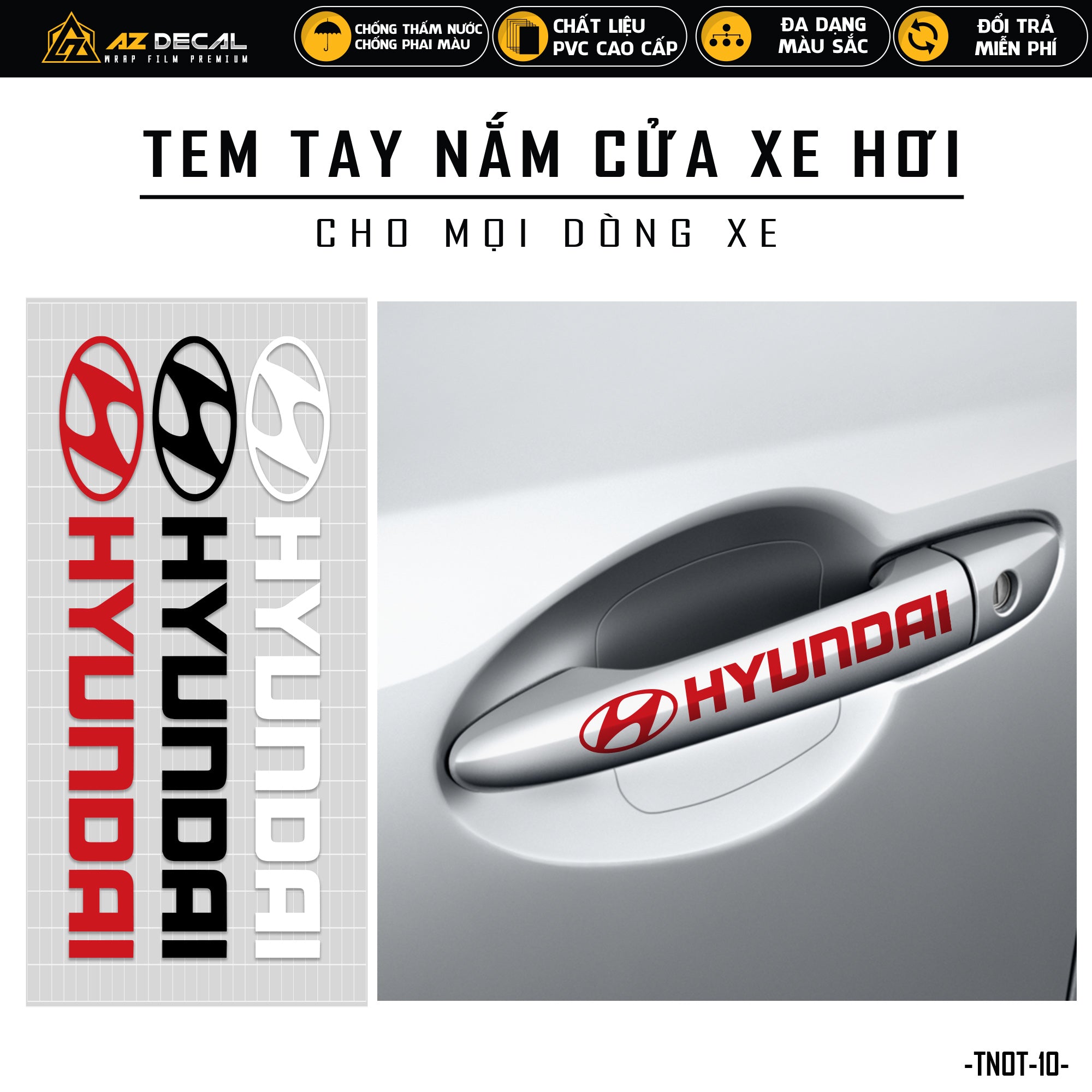 Tem dán tay nắm cửa xe hơi mẫu Hyundai