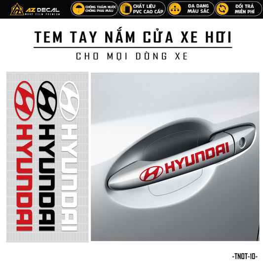 Tem dán tay nắm cửa xe hơi mẫu Hyundai