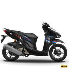 Mẫu decal dán xe Vario đen 125 150 phong cách BMW