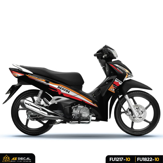 Tem xe Future 125 Fi phong cách Repsol dán xe đen