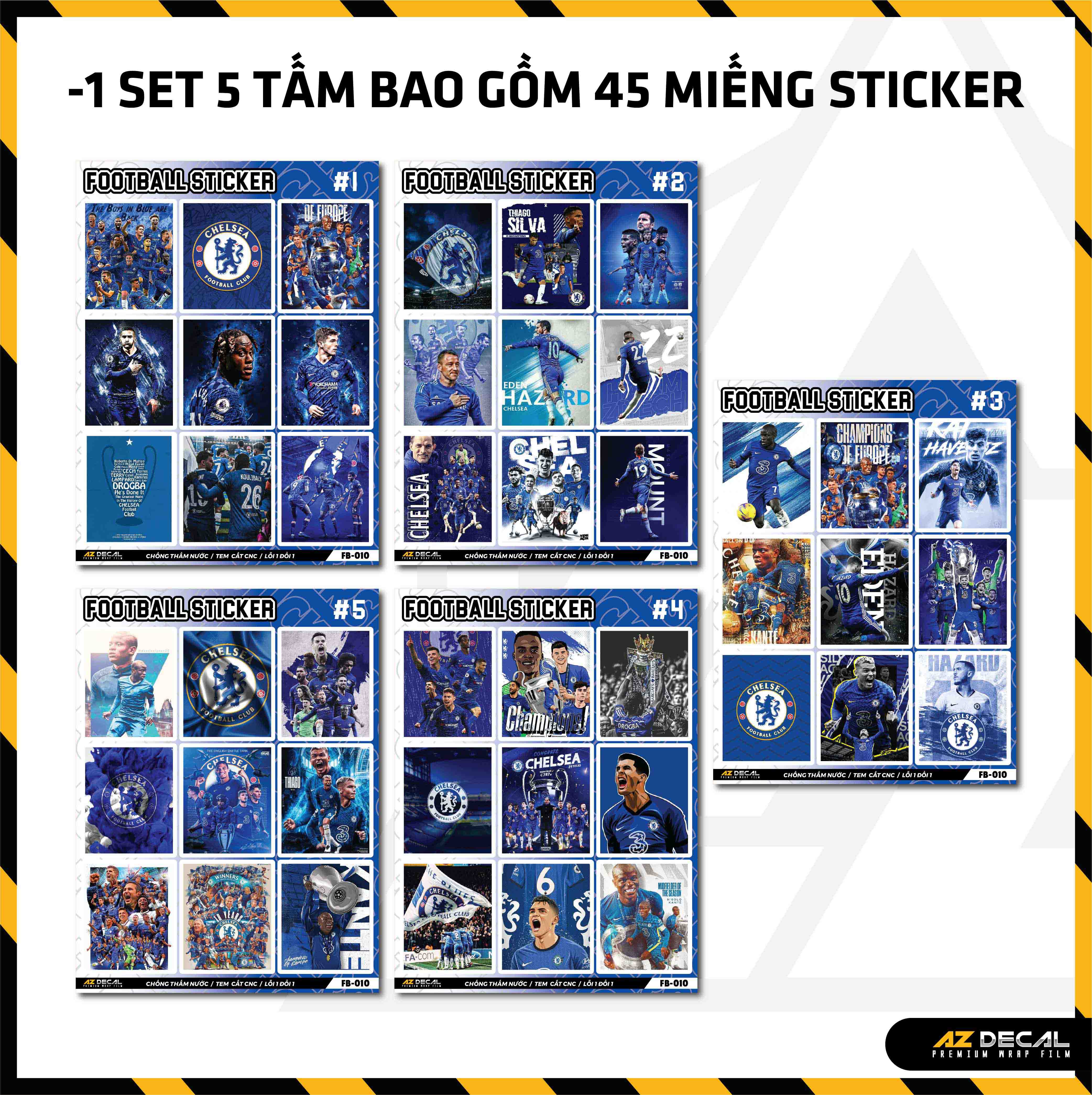 Sticker Dán Ô Tô, Xe Máy, Xe Điện, Xe Đạp, Mũ Bảo Hiểm | Football FB-010 CHELSEA