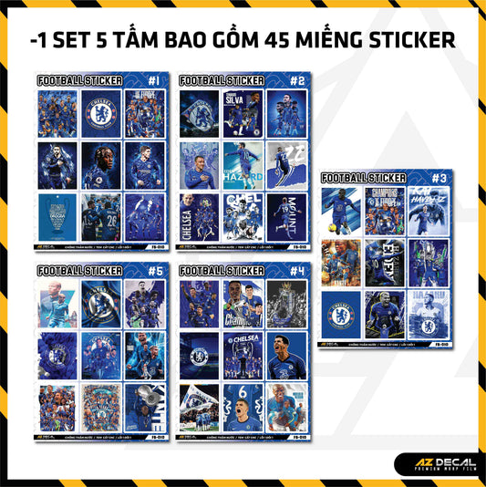 Sticker Dán Ô Tô, Xe Máy, Xe Điện, Xe Đạp, Mũ Bảo Hiểm | Football FB-010 CHELSEA