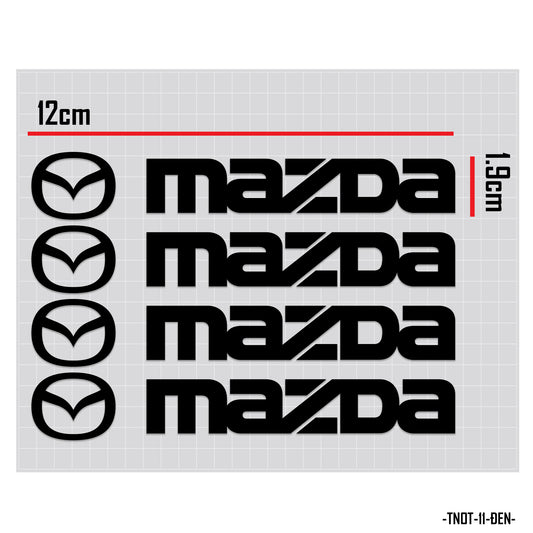 Decal dán tay nắm cửa xe ô tô mẫu Mazda đen