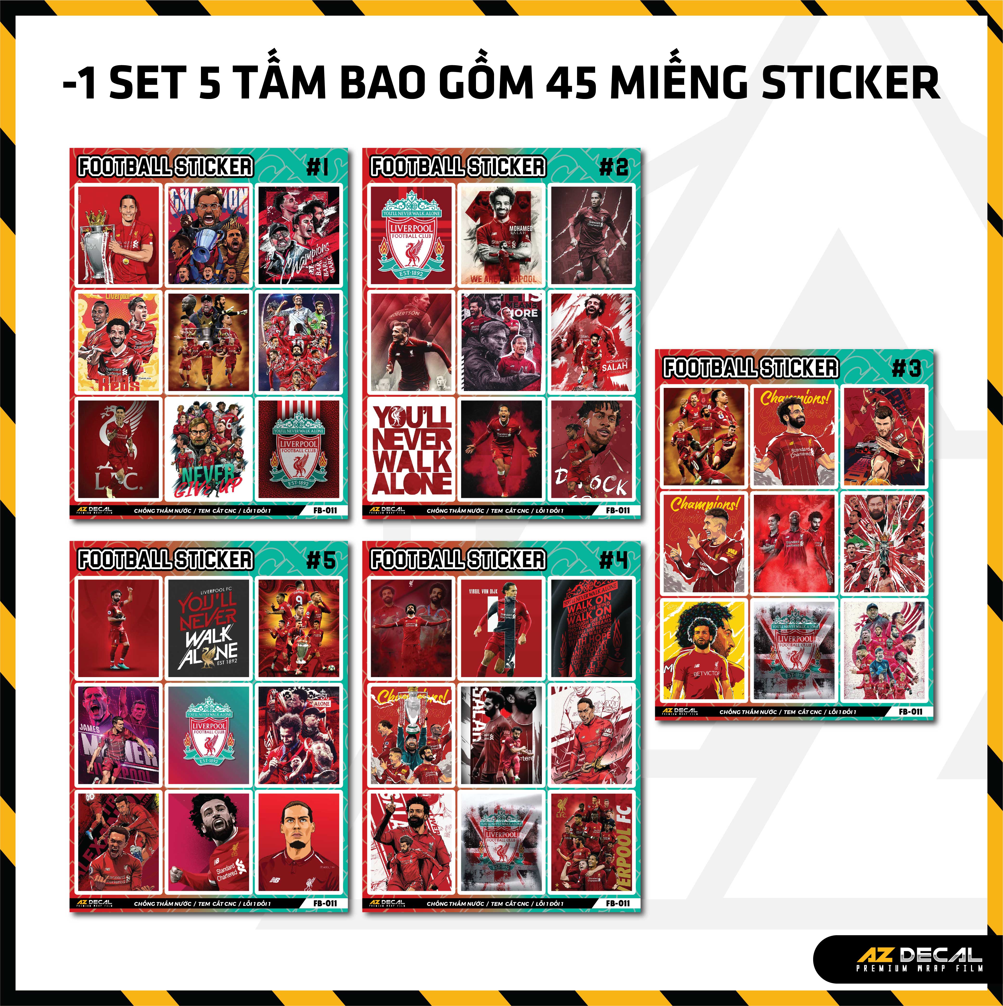 Sticker Dán Ô Tô, Xe Máy, Xe Điện, Xe Đạp, Mũ Bảo Hiểm | Football FB-011 LIVERPOOL
