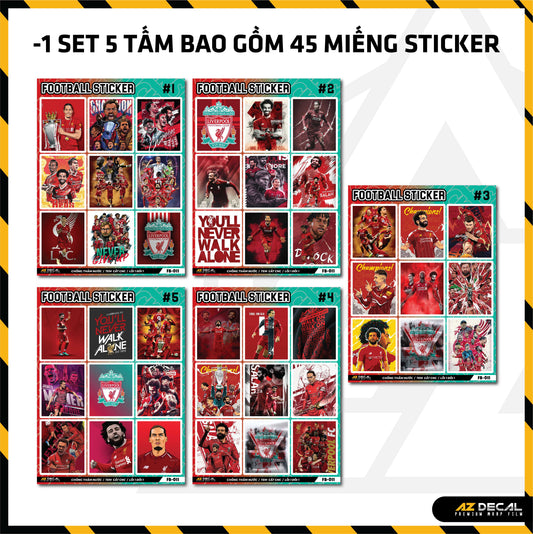 Sticker Dán Ô Tô, Xe Máy, Xe Điện, Xe Đạp, Mũ Bảo Hiểm | Football FB-011 LIVERPOOL