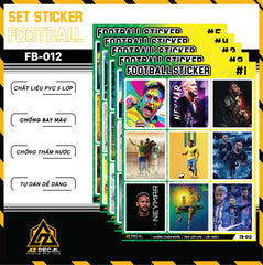 Sticker Dán Ô Tô, Xe Máy, Xe Điện, Xe Đạp, Mũ Bảo Hiểm | Football FB-012 NEYMA