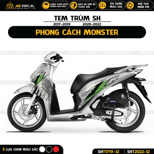 Tem trúm Sh phong cách Monster thiết kế tại Azdecal