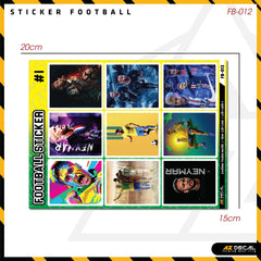 Sticker Dán Ô Tô, Xe Máy, Xe Điện, Xe Đạp, Mũ Bảo Hiểm | Football FB-012 NEYMA