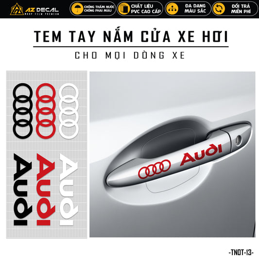 Tem dán tay nắm cửa xe ô tô mẫu Audi