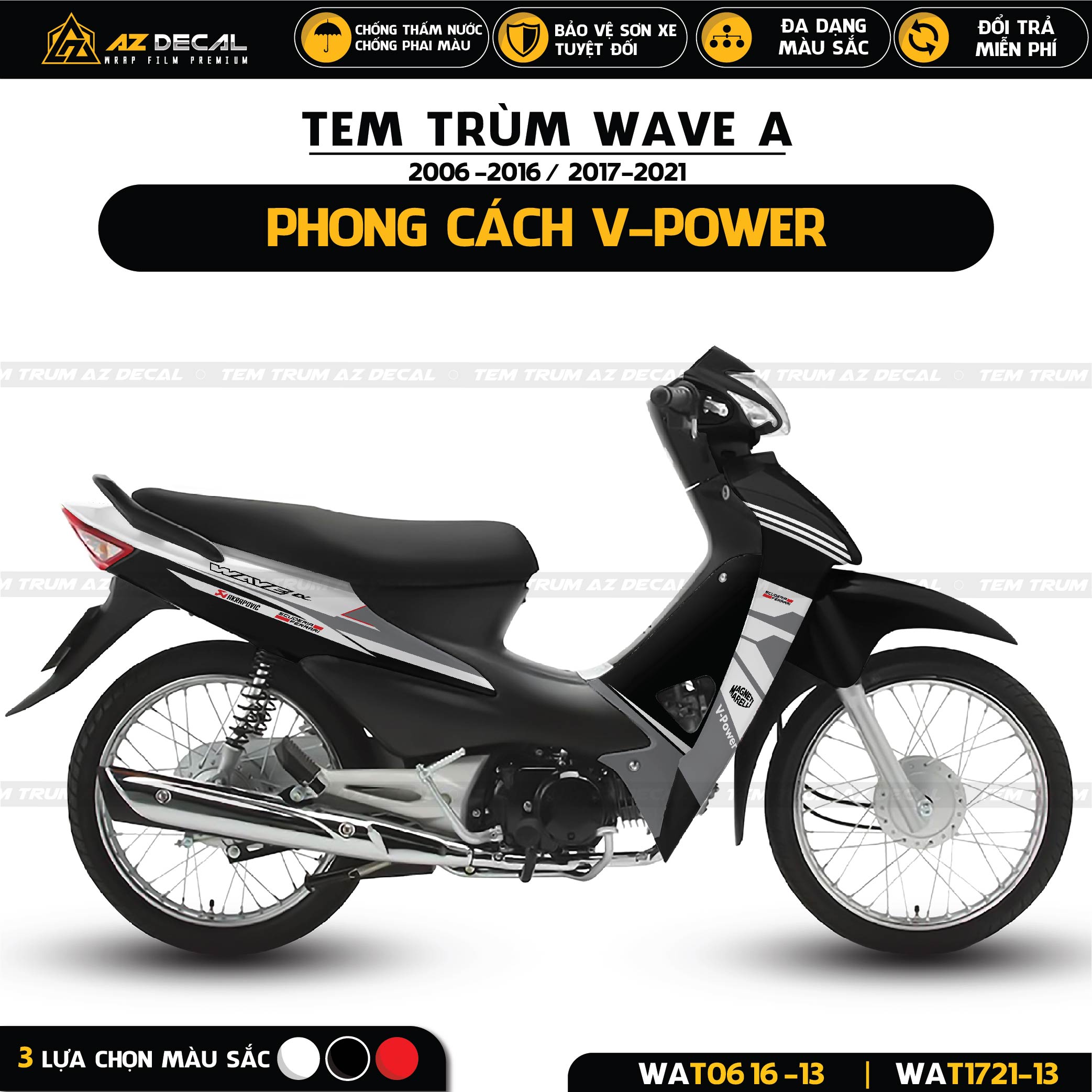 Tem trùm Wave Alpha phong cách V-Power