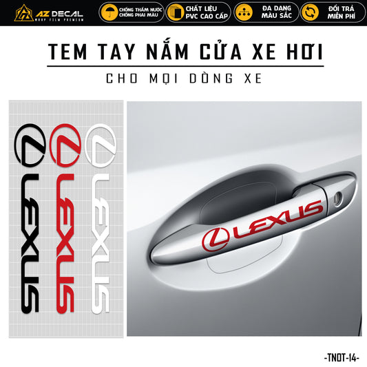 Tem dán tay nắm cửa xe ô tô mẫu Lexus