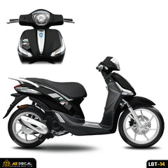 Dán decal xe Liberty 125 màu trắng (nền đen) phong cách thời thượng