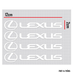 Sticker dán tay nắm cửa xe hơi Lexus màu trắng