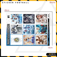 Sticker Dán Ô Tô, Xe Máy, Xe Điện, Xe Đạp, Mũ Bảo Hiểm | Football FB-014 REAL