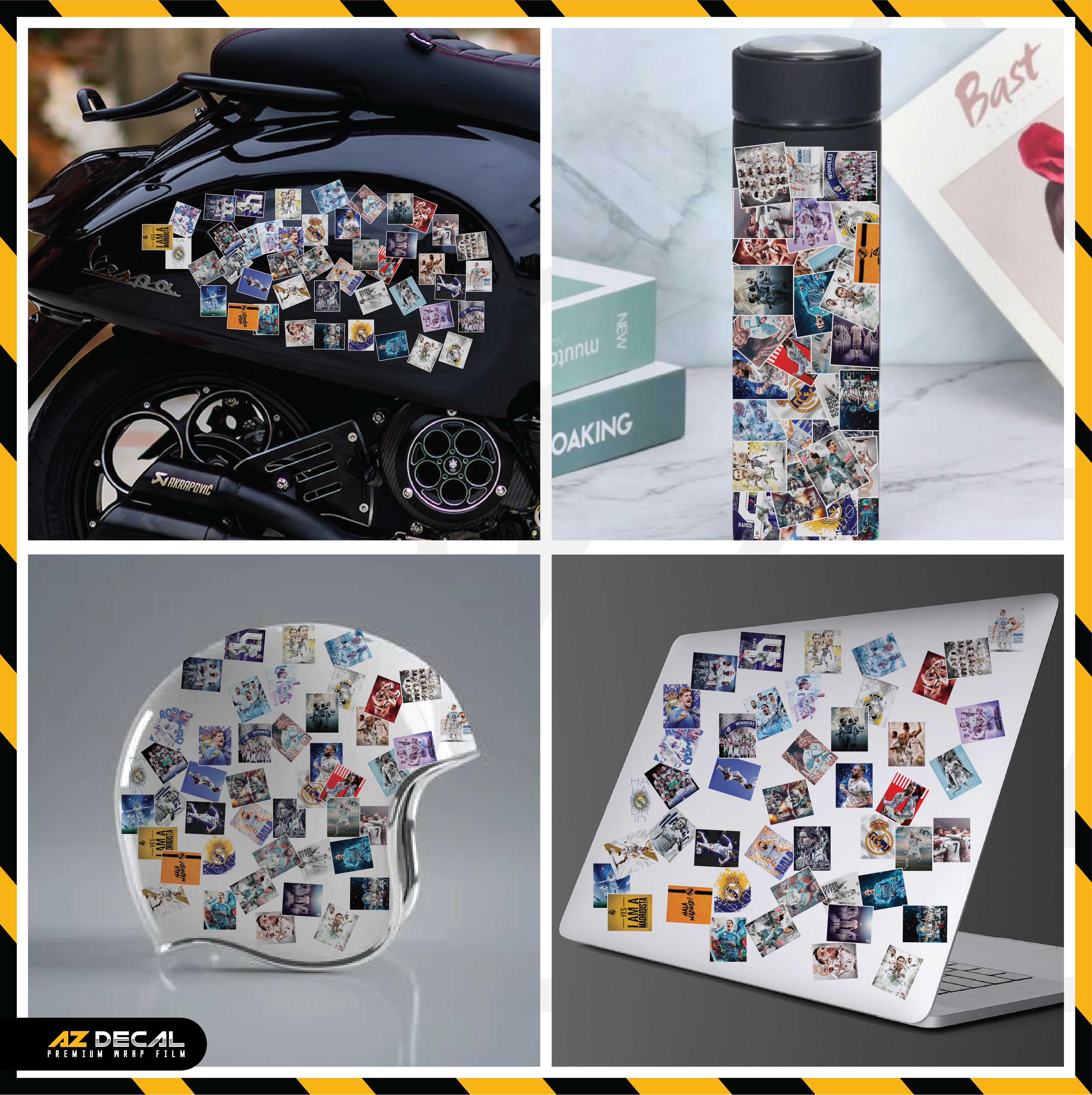 Sticker Dán Ô Tô, Xe Máy, Xe Điện, Xe Đạp, Mũ Bảo Hiểm | Football FB-014 REAL