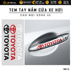 Tem dán tay nắm cửa xe ô tô chữ Toyota