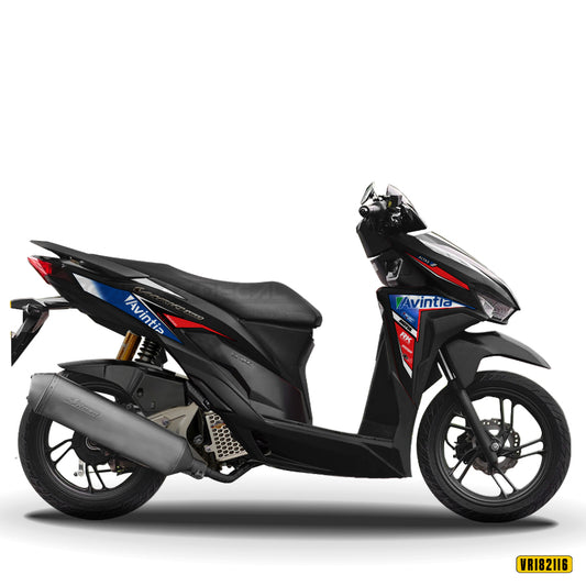 Mẫu decal dán xe Honda Vario đen 125 150 phong cách Avintia