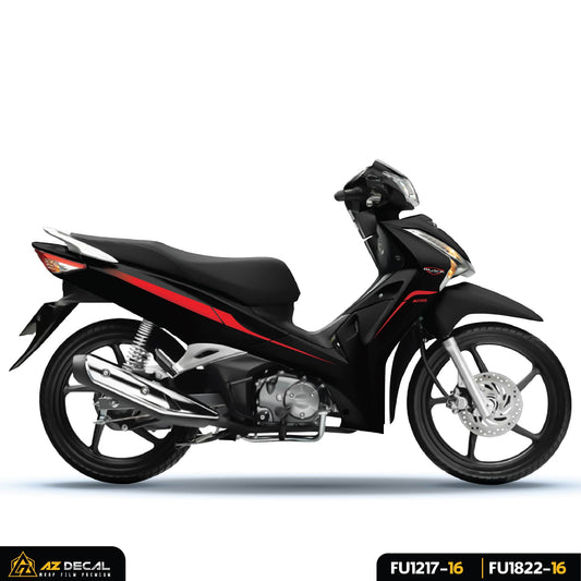 Tem dán xe Future 125 Fi màu đỏ dán xe đen