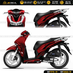 Dán decal xe Honda SH đỏ đen đẹp