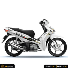 Tem dán xe Future 125 Fi màu nâu đen nền trắng