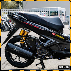 Sticker Dán Xe Máy, Xe Điện, Xe Đạp, Mũ Bảo Hiểm | SET-08