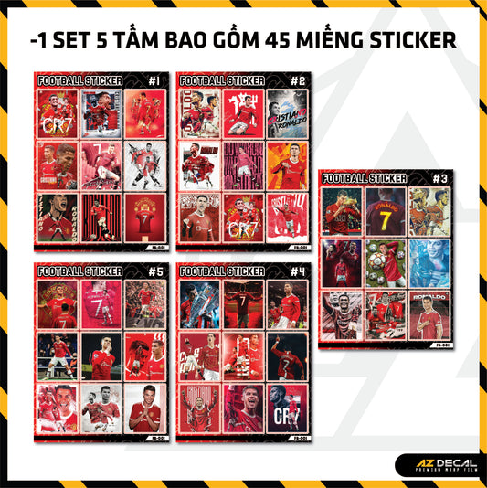 Sticker Dán Ô Tô, Xe Máy, Xe Điện, Xe Đạp, Mũ Bảo Hiểm | Football FB-001 CR7