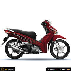 Tem dán xe Honda Future 125 Fi đỏ đen