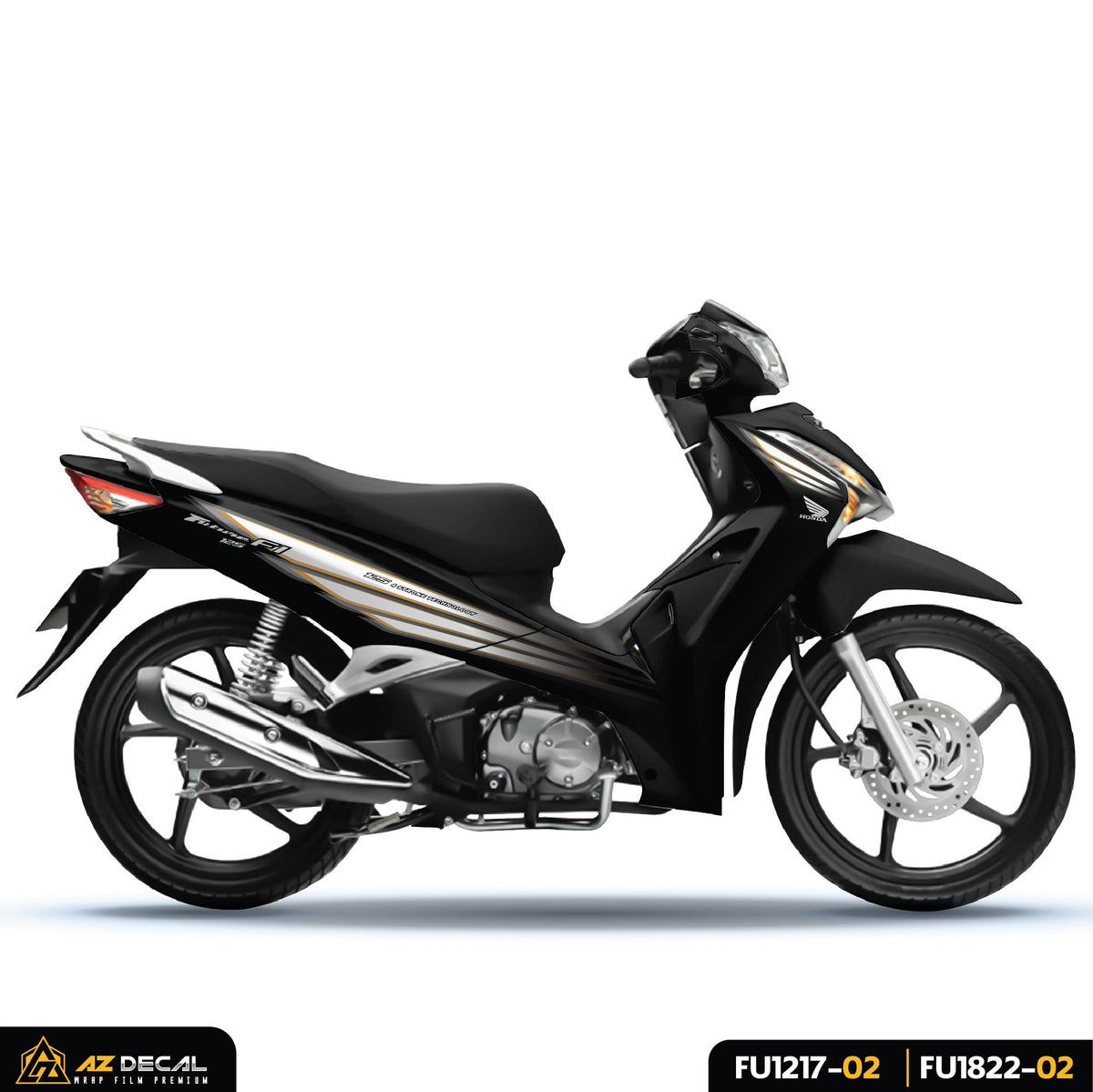 Tem rời xe Future 125 Fi màu đen trắng