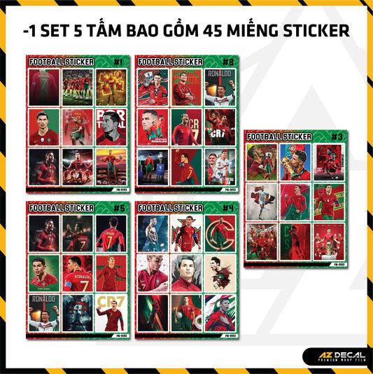 Sticker Dán Ô Tô, Xe Máy, Xe Điện, Xe Đạp, Mũ Bảo Hiểm | Football FB-002 CR7